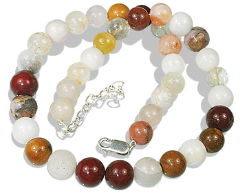 Design 12252: multi-color multi-stone necklaces