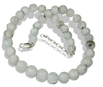 Design 12258: white moonstone classic necklaces