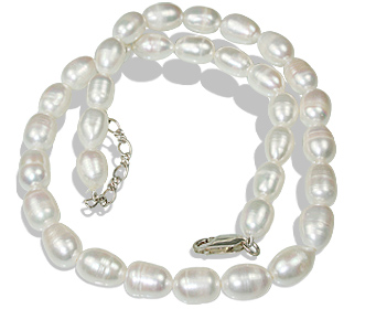 Design 12269: White pearl necklaces