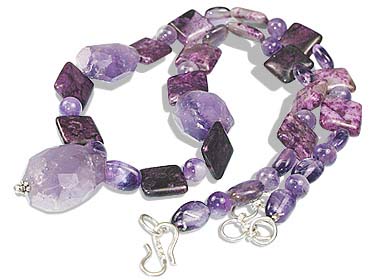 Design 12363: purple amethyst necklaces