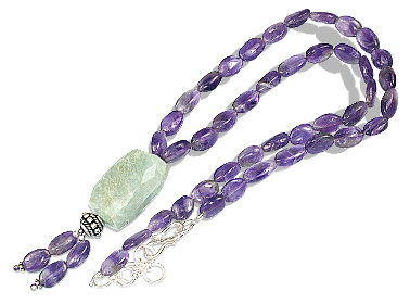 Design 12365: green,purple amethyst necklaces