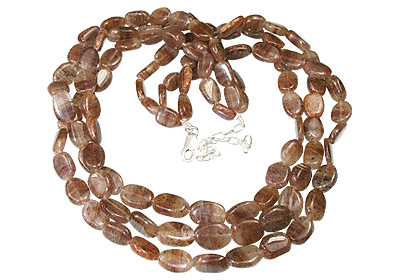 Design 12492: brown aventurine multistrand necklaces