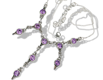 Design 12598: purple amethyst wedding necklaces
