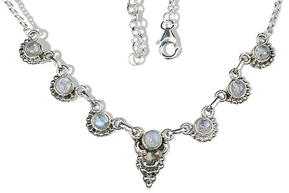 Design 12631: white moonstone necklaces