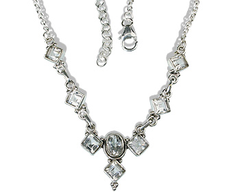 Design 12668: white crystal necklaces