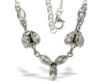 Design 12693: white crystal necklaces