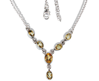Design 12702: yellow citrine necklaces