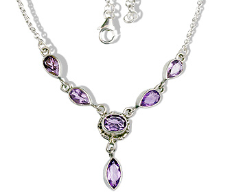 Design 12704: purple amethyst necklaces