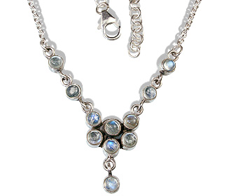 Design 12710: white moonstone necklaces