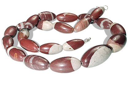 Design 12890: gray,red jasper necklaces