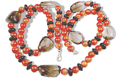 Design 13334: multi-color multi-stone necklaces