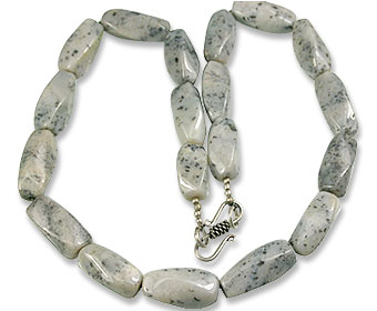 Design 13570: gray dendrite opal necklaces