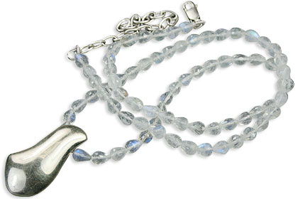 Design 14504: white moonstone necklaces