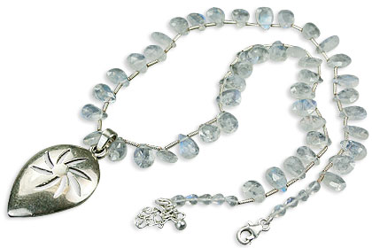 Design 14505: white moonstone necklaces