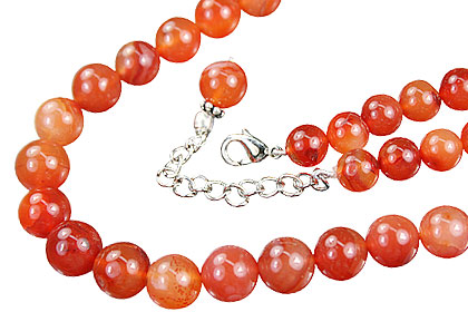 Design 14842: orange carnelian necklaces