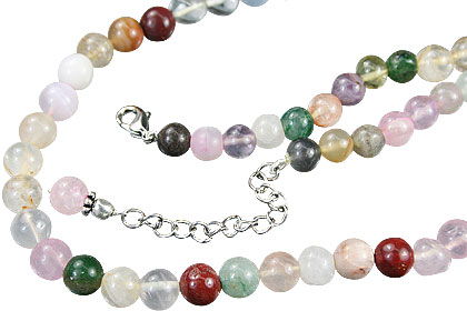Design 14869: multi-color multi-stone necklaces