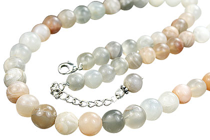Design 14870: multi-color moonstone necklaces