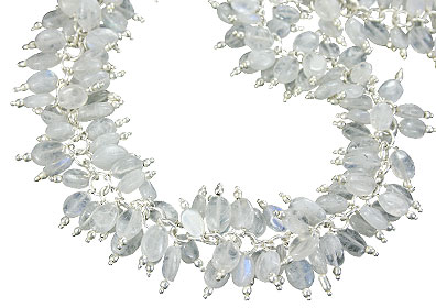Design 15003: blue,white moonstone cha-cha necklaces