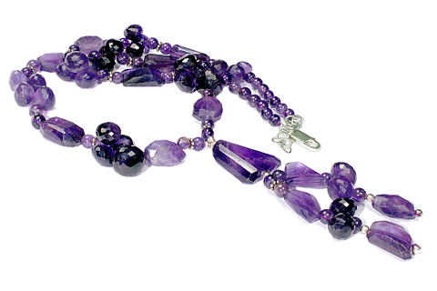 Design 9232: purple amethyst necklaces