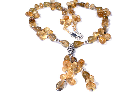 Design 9285: yellow citrine necklaces