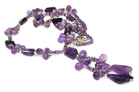 Design 9287: Purple amethyst necklaces