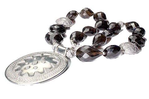 Design 9502: brown smoky quartz necklaces