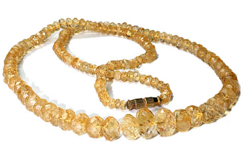 Design 9509: Yellow citrine necklaces