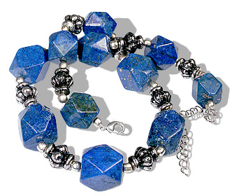 Design 9687: blue lapis lazuli ethnic necklaces