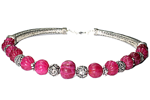 Design 9716: pink quartz choker, ethnic necklaces