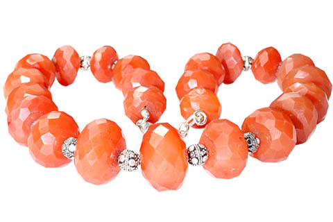 Design 9743: orange carnelian chunky necklaces