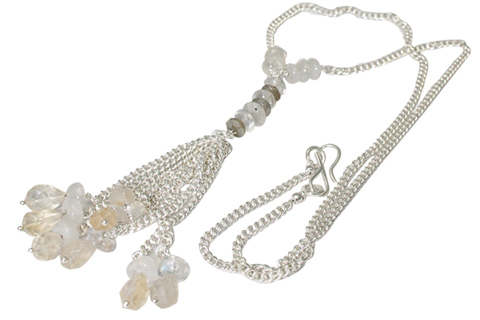 Design 9815: white moonstone necklaces