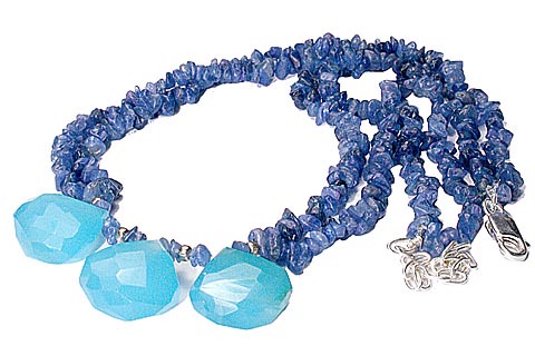 Design 9961: blue sapphire chipped necklaces