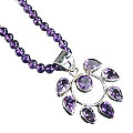 Design 16418: purple amethyst necklaces