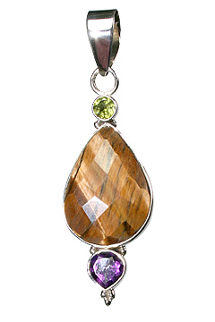 Design 10150: brown,green,purple tiger eye drop pendants