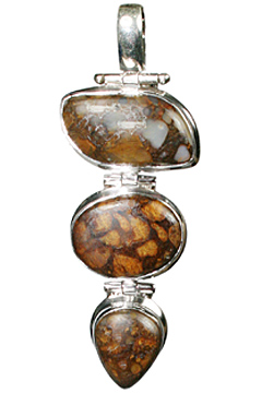 Design 10169: brown jasper drop pendants