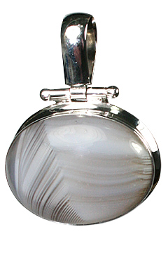 Design 10199: gray,white agate pendants