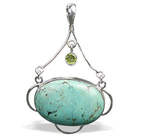 Design 10205: black,green turquoise staff-picks pendants