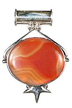 Design 10225: red,white agate pendants