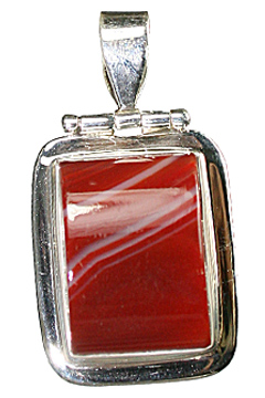 Design 10226: red agate pendants