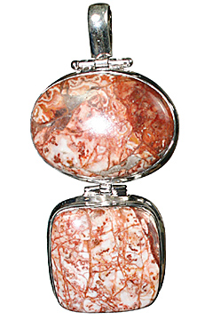 Design 10241: red,multi-color jasper pendants
