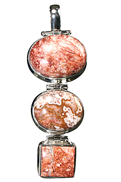 Design 10243: red jasper pendants