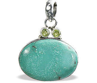 Design 10260: black,green turquoise pendants