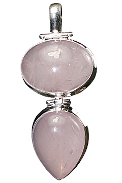 Design 10264: pink rose quartz drop pendants