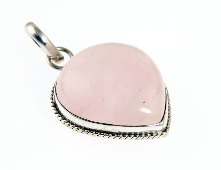 Design 10267: pink rose quartz drop pendants