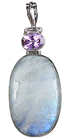 Design 10278: White, Purple moonstone pendants