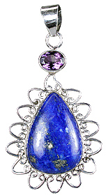 Design 10328: blue,purple lapis lazuli drop pendants