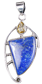 Design 10332: blue,multi-color lapis lazuli drop pendants