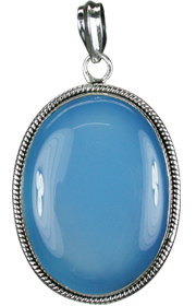 Design 10334: blue,white chalcedony classic pendants
