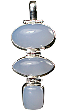 Design 10336: white chalcedony pendants