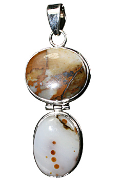 Design 10339: white jasper pendants